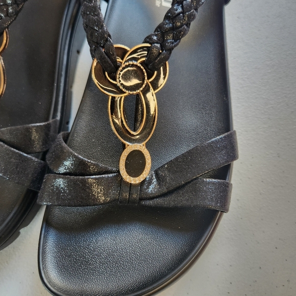 Alegria PG Lite Shoes ROZ Black ROZ-101 Size 39 9 Open Toe Wedge Sandals - Picture 5 of 10